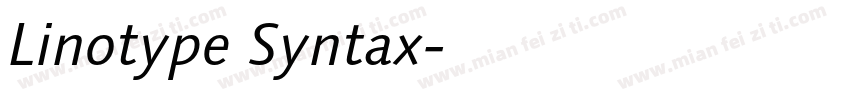 Linotype Syntax字体转换